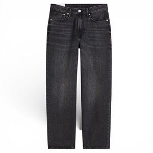 H&M Loose Straight Black Jeans Mens 30x32